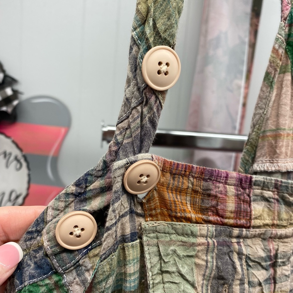 Jaded Gypsy Bohemian Patchwork Jumpsuit in Pink & Green - Picture 3 of 6
